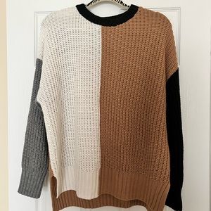 Time and Tru color block sweater